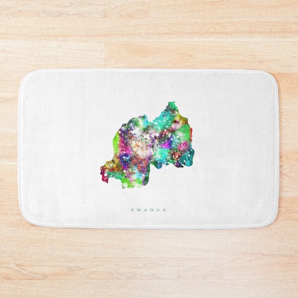 Item preview, Rwanda Map Watercolor Painting designed and sold by InkistPrints.