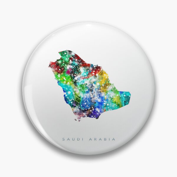 Item preview, Saudi Arabia Map Watercolor Painting designed and sold by InkistPrints.