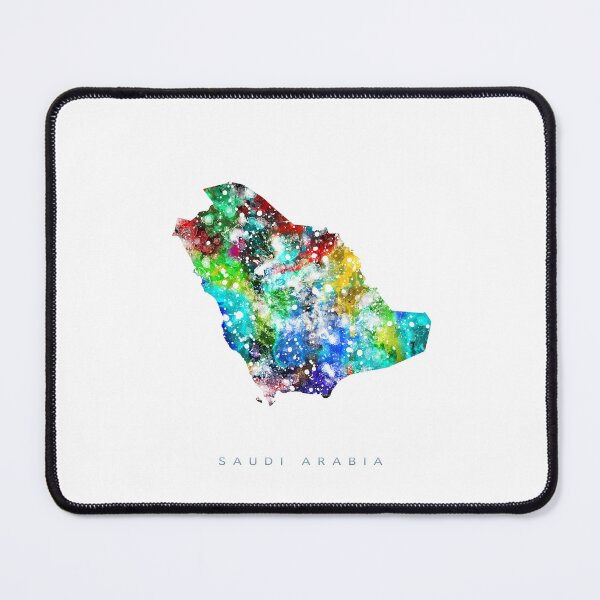 Item preview, Saudi Arabia Map Watercolor Painting designed and sold by InkistPrints.