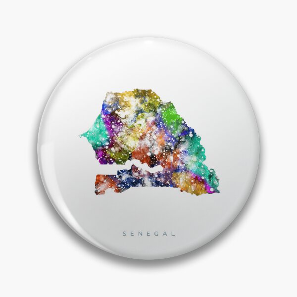 Item preview, Senegal Map Watercolor Painting designed and sold by InkistPrints.