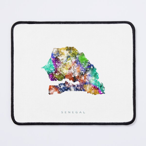 Item preview, Senegal Map Watercolor Painting designed and sold by InkistPrints.