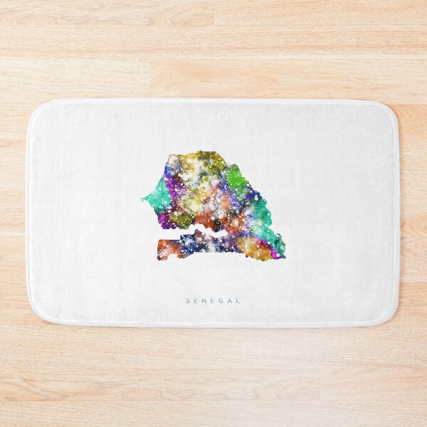 Item preview, Senegal Map Watercolor Painting designed and sold by InkistPrints.