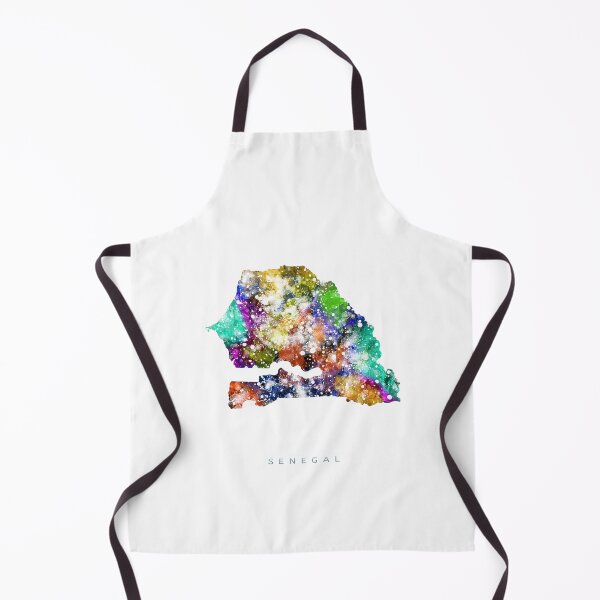 Item preview, Senegal Map Watercolor Painting designed and sold by InkistPrints.