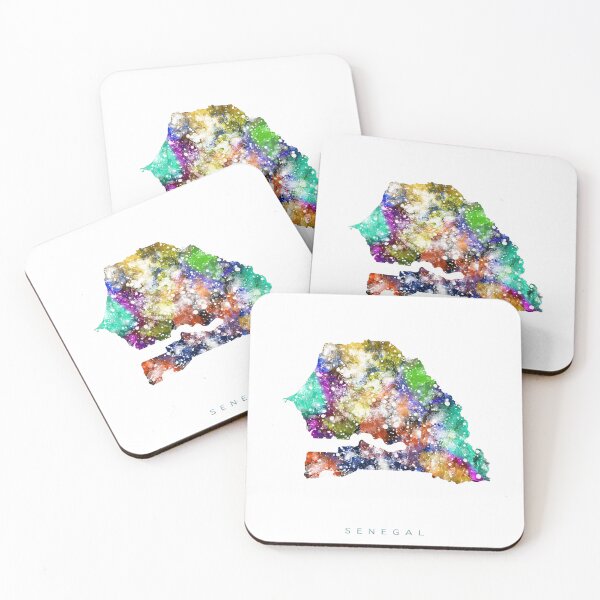 Item preview, Senegal Map Watercolor Painting designed and sold by InkistPrints.