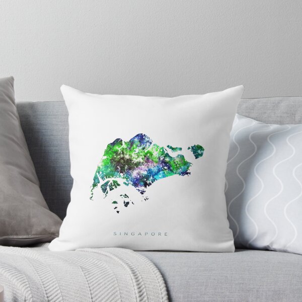 Item preview, Singapore Map Watercolor Painting designed and sold by InkistPrints.