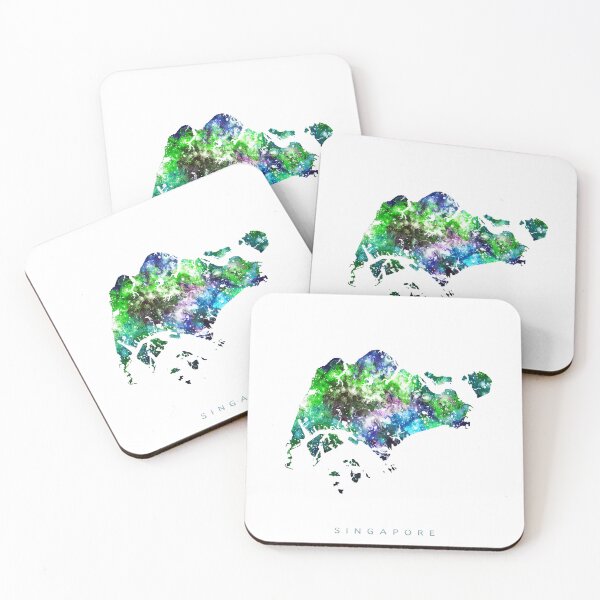 Item preview, Singapore Map Watercolor Painting designed and sold by InkistPrints.