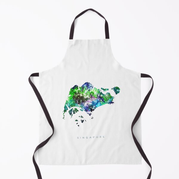 Item preview, Singapore Map Watercolor Painting designed and sold by InkistPrints.