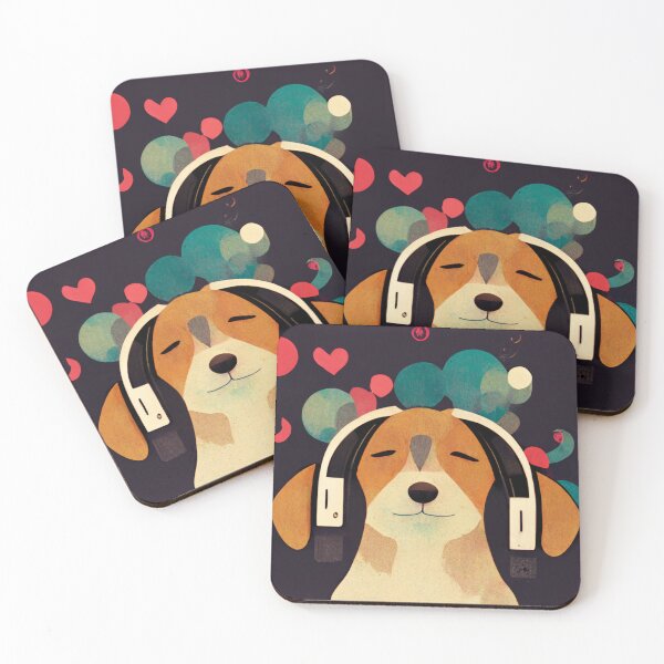 Item preview, Headphone Dog - Artwork#2 designed and sold by DoodleOutlet.