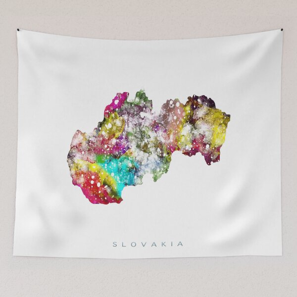 Item preview, Slovakia Map Watercolor Painting designed and sold by InkistPrints.