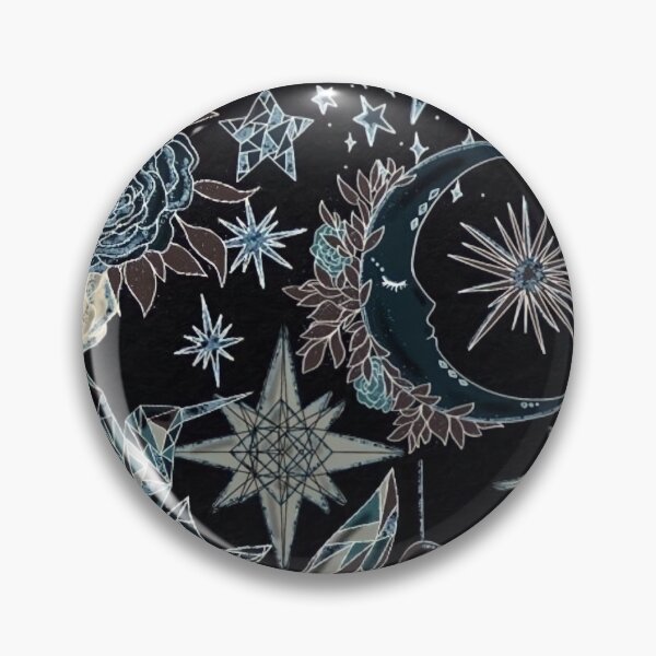Item preview, Moon stars and flowers pattern designed and sold by Halima-Malash.