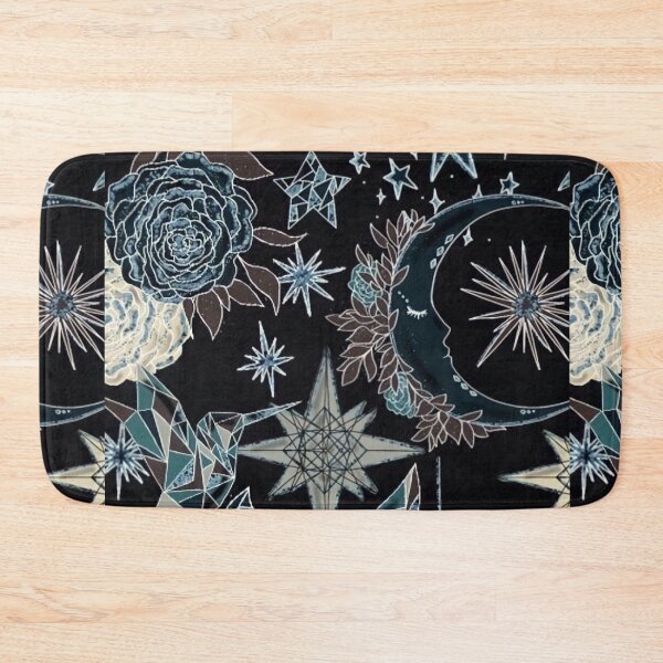 Item preview, Moon stars and flowers pattern designed and sold by Halima-Malash.
