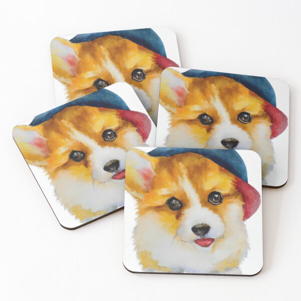 Item preview, cute corgi puppy wearing a hat 1 designed and sold by cutiepeupies.