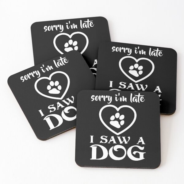 Item preview, Sorry I'm late - white designed and sold by DogsAndMore.