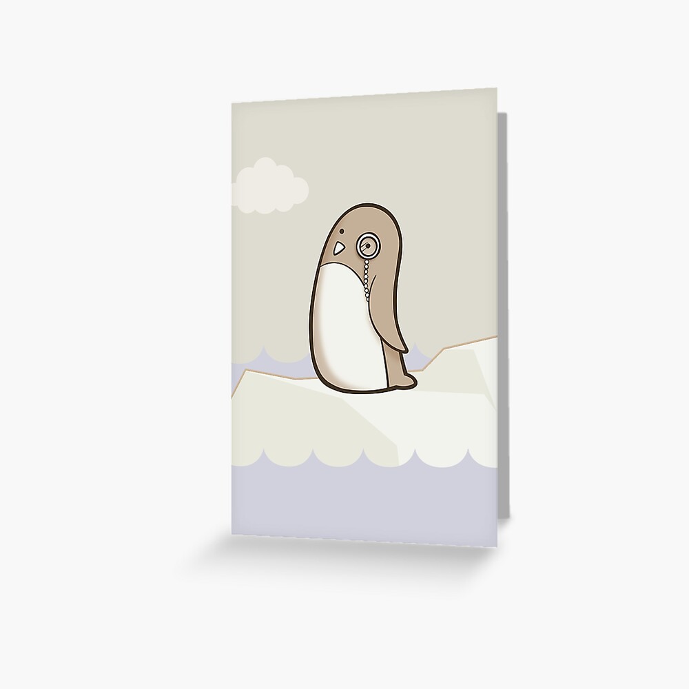 Dignified Penguin Greeting Card
