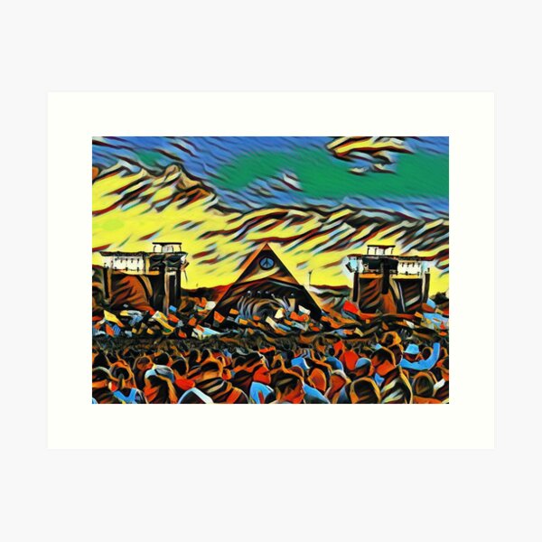 Item preview, Glastonbury Festival Pyramid Stage Artwork designed and sold by unitydesigneu.