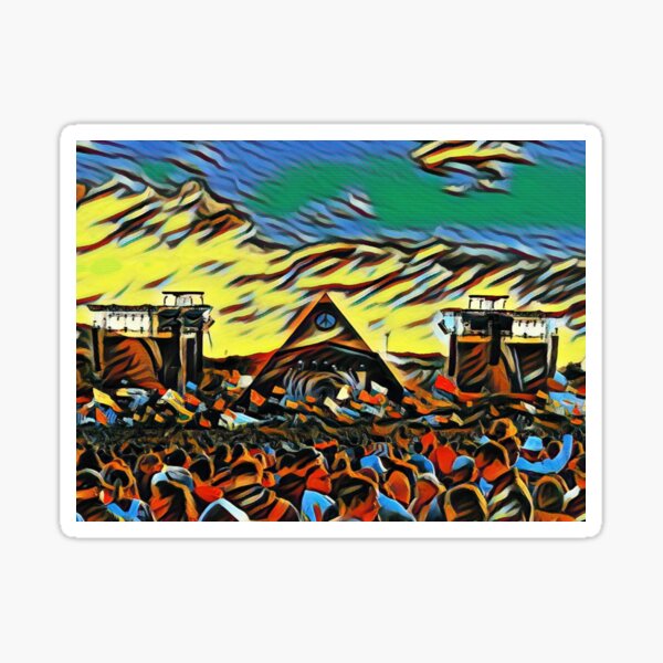 Item preview, Glastonbury Festival Pyramid Stage Artwork designed and sold by unitydesigneu.