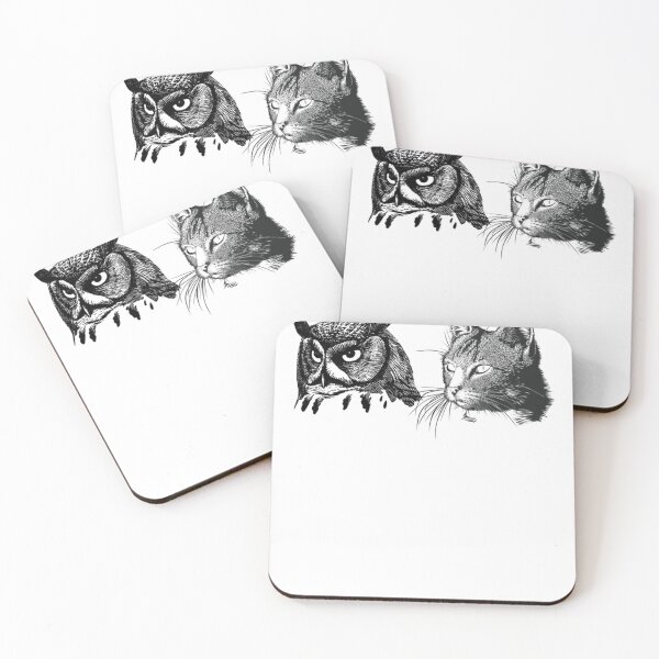 Item preview, a cat and an owl  designed and sold by Dorothy Dempsey.