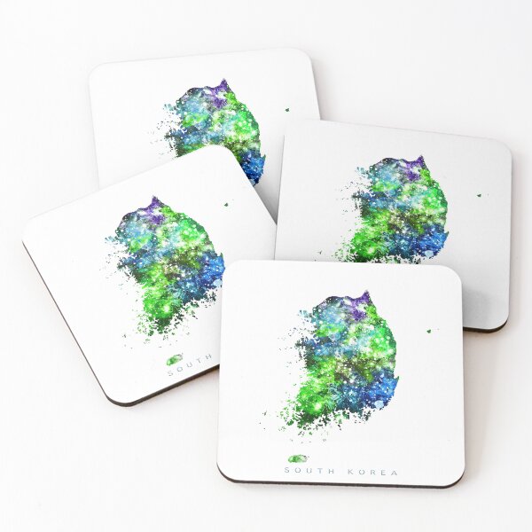 Item preview, South Korea Map Watercolor Painting designed and sold by InkistPrints.