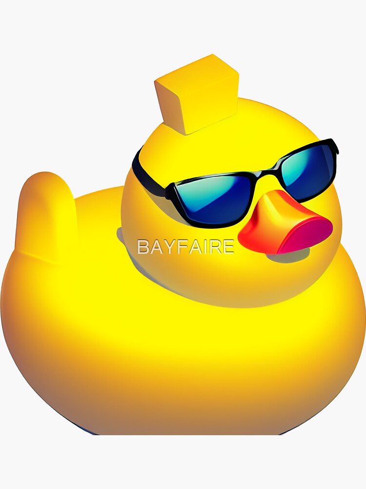 Rubber Duck With Sunglasses Sticker For Sale By Bayfaire Redbubble 3537