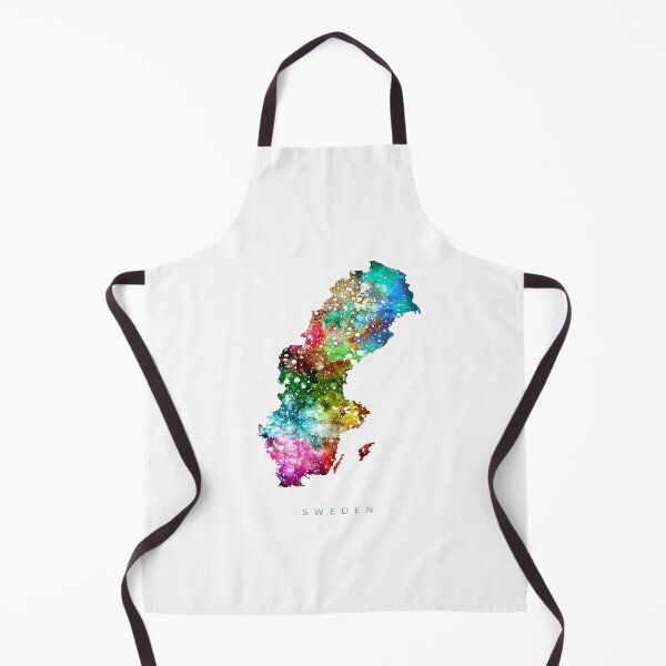 Item preview, Sweden Map Watercolor Painting designed and sold by InkistPrints.