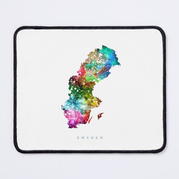 Item preview, Sweden Map Watercolor Painting designed and sold by InkistPrints.