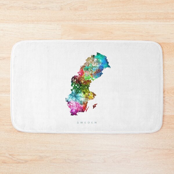Item preview, Sweden Map Watercolor Painting designed and sold by InkistPrints.