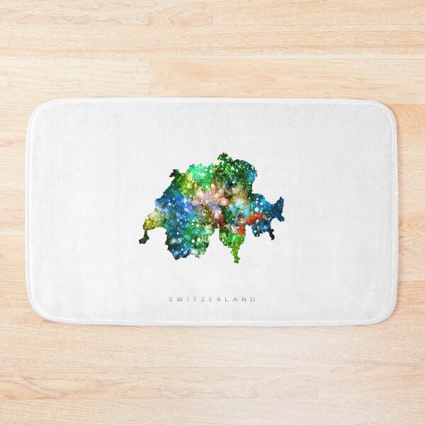 Item preview, Switzerland Map Watercolor Painting designed and sold by InkistPrints.