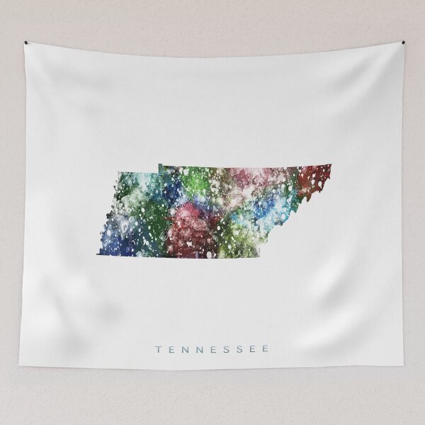 Item preview, Tennessee Map Watercolor Painting designed and sold by InkistPrints.