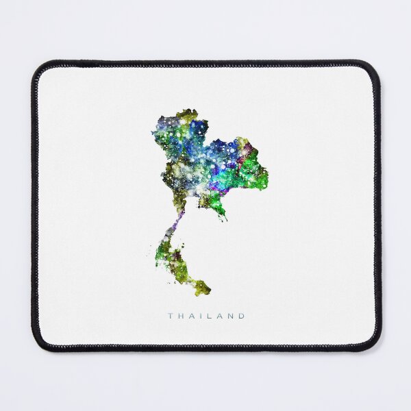 Item preview, Thailand Map Watercolor Painting designed and sold by InkistPrints.