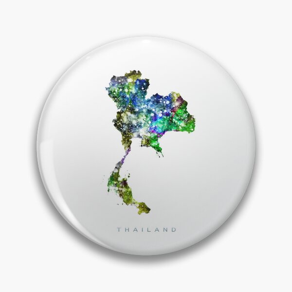 Item preview, Thailand Map Watercolor Painting designed and sold by InkistPrints.