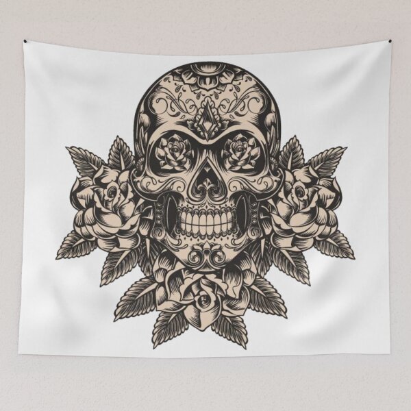 Item preview, Day Of The Dead Skull  designed and sold by Ink Bloom Studio ⭐⭐⭐⭐⭐.