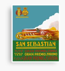 1926 San Sebastian Grand Prix Racing Poster Canvas Print