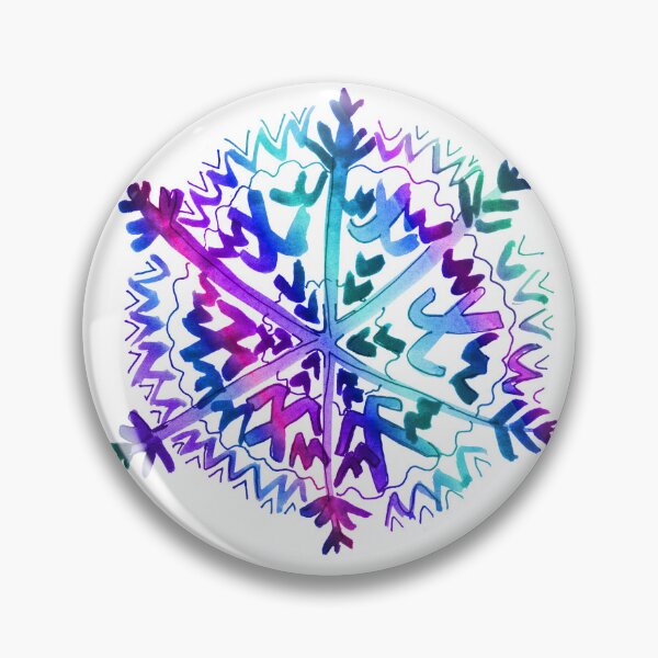 Artikelvorschau, Aquarell Schneeflocke | Aquarell-Winterschneeflockenkunst entworfen und verkauft von lausn.
