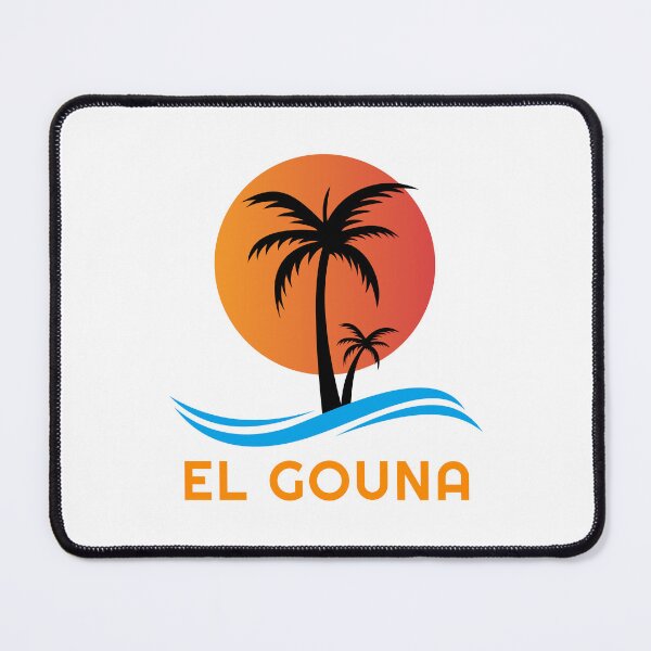 Item preview, El Gouna Egypt Sunset Palm Trees And Blue Sea Waves designed and sold by EgyptConnection.