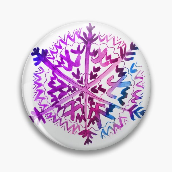 Artikelvorschau, Lila Aquarell-Schneeflocke | Aquarell-Winterschneeflockenkunst entworfen und verkauft von lausn.