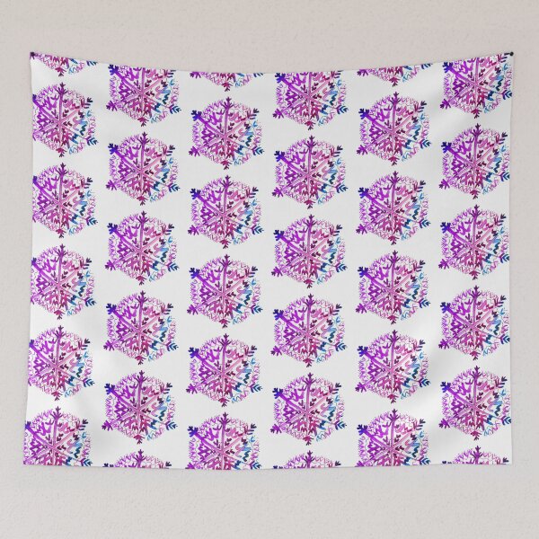 Item preview, Purple watercolor snowflake | watercolor winter snowflake art designed and sold by lausn.