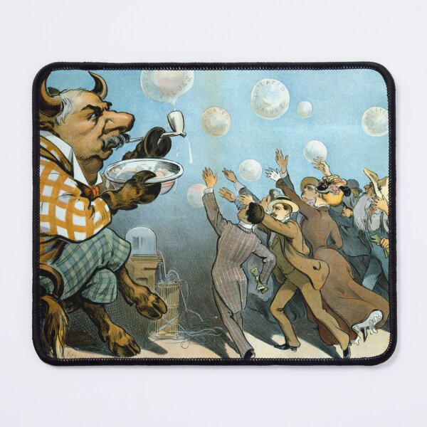 Item preview, "Wall Street bubbles - Always the same" Bear Market Illustration 1901 designed and sold by Popular-Gifts.