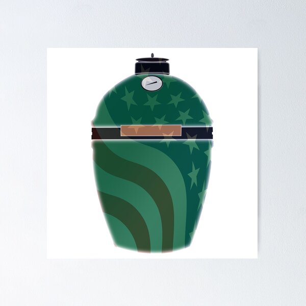 Item preview, Big Green Egg - American Flag Overlay designed and sold by Mackabee.