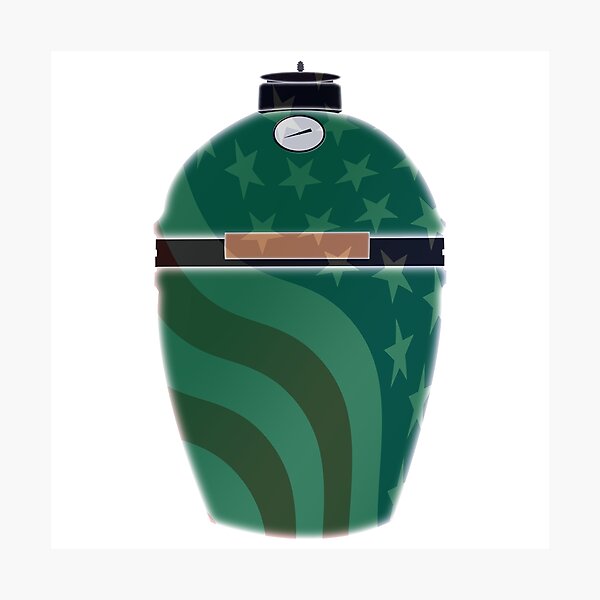 Item preview, Big Green Egg - American Flag Overlay designed and sold by Mackabee.