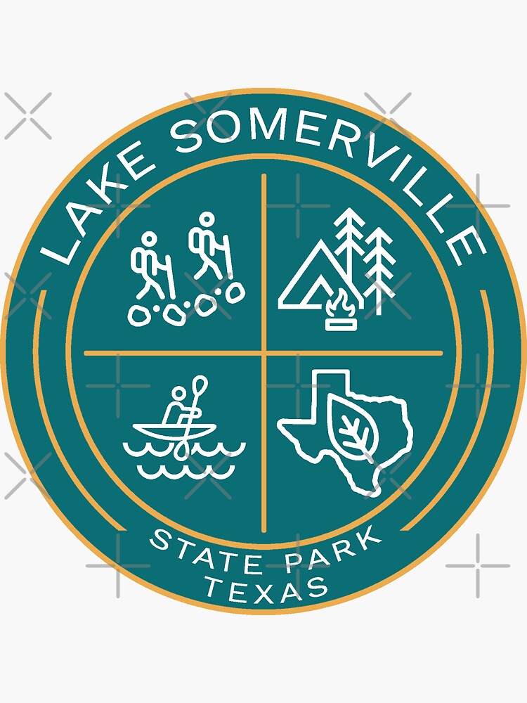 "Lake Somerville State Park Texas Heraldic Logo" Sticker for Sale by