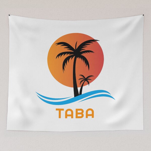 Item preview, Taba Egypt Sunset Palm Trees And Blue Sea Waves designed and sold by EgyptConnection.