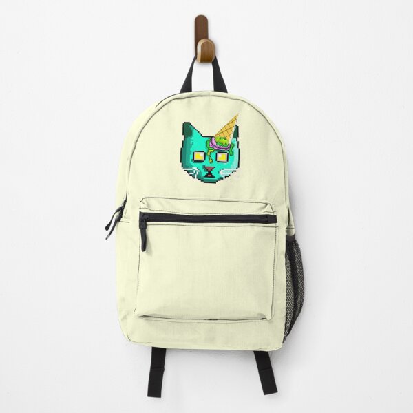 Item preview, pixel cat with ice cream on the head designed and sold by Sweet Bee's.