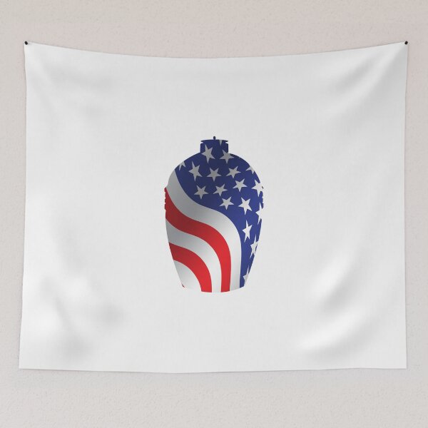 Item preview, Big Green Egg  -  American Flag Outline designed and sold by Mackabee.