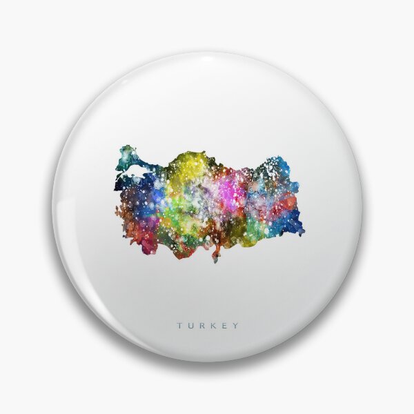 Item preview, Turkey Map Watercolor Painting designed and sold by InkistPrints.