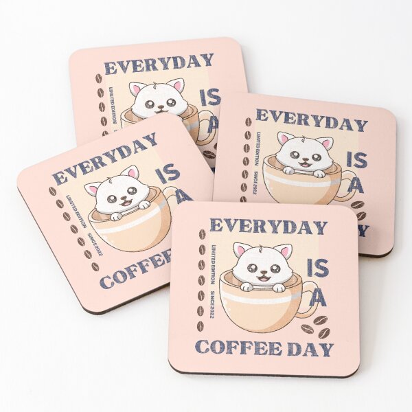 Item preview, Everyday is a coffee day - Funny coffee cat designed and sold by yococo.