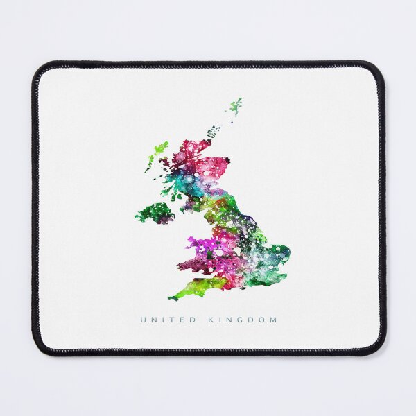 Item preview, United Kingdom Map Watercolor Painting designed and sold by InkistPrints.