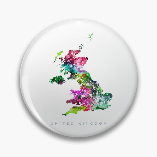 Item preview, United Kingdom Map Watercolor Painting designed and sold by InkistPrints.