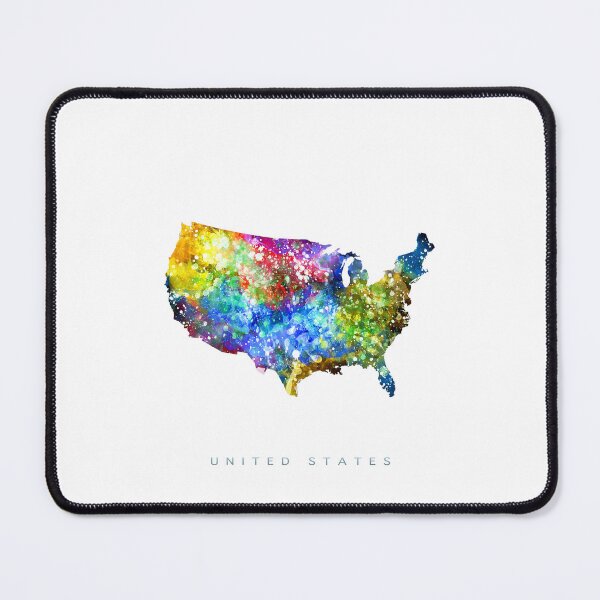 Item preview, United States Map Watercolor Painting designed and sold by InkistPrints.
