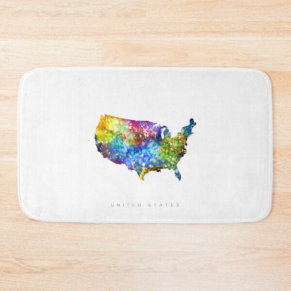 Item preview, United States Map Watercolor Painting designed and sold by InkistPrints.