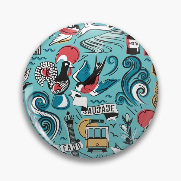 Item preview, Saudade // aqua ocean background flash tattoo popular motifs from Portugal designed and sold by SelmaCardoso.